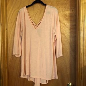 3/4 sleeve light pink torrid top